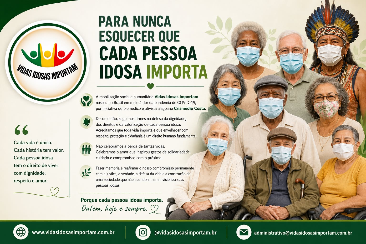 Para nunca esquecer que cada Pessoa Idosa importa — Vidas Idosas Importam